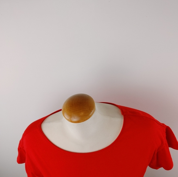 VICTORIA SECRET | NWT Red & Pink Ruffle Short Sleeve - Picture 3 of 9